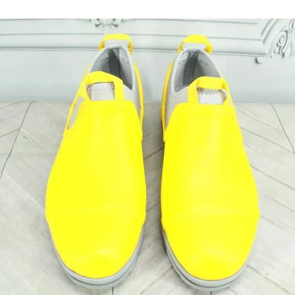 LL Bean Wellies Yellow Rubber Slip On Rugged Waterproof Rain Boots Size 8 M - Picture 5 of 9